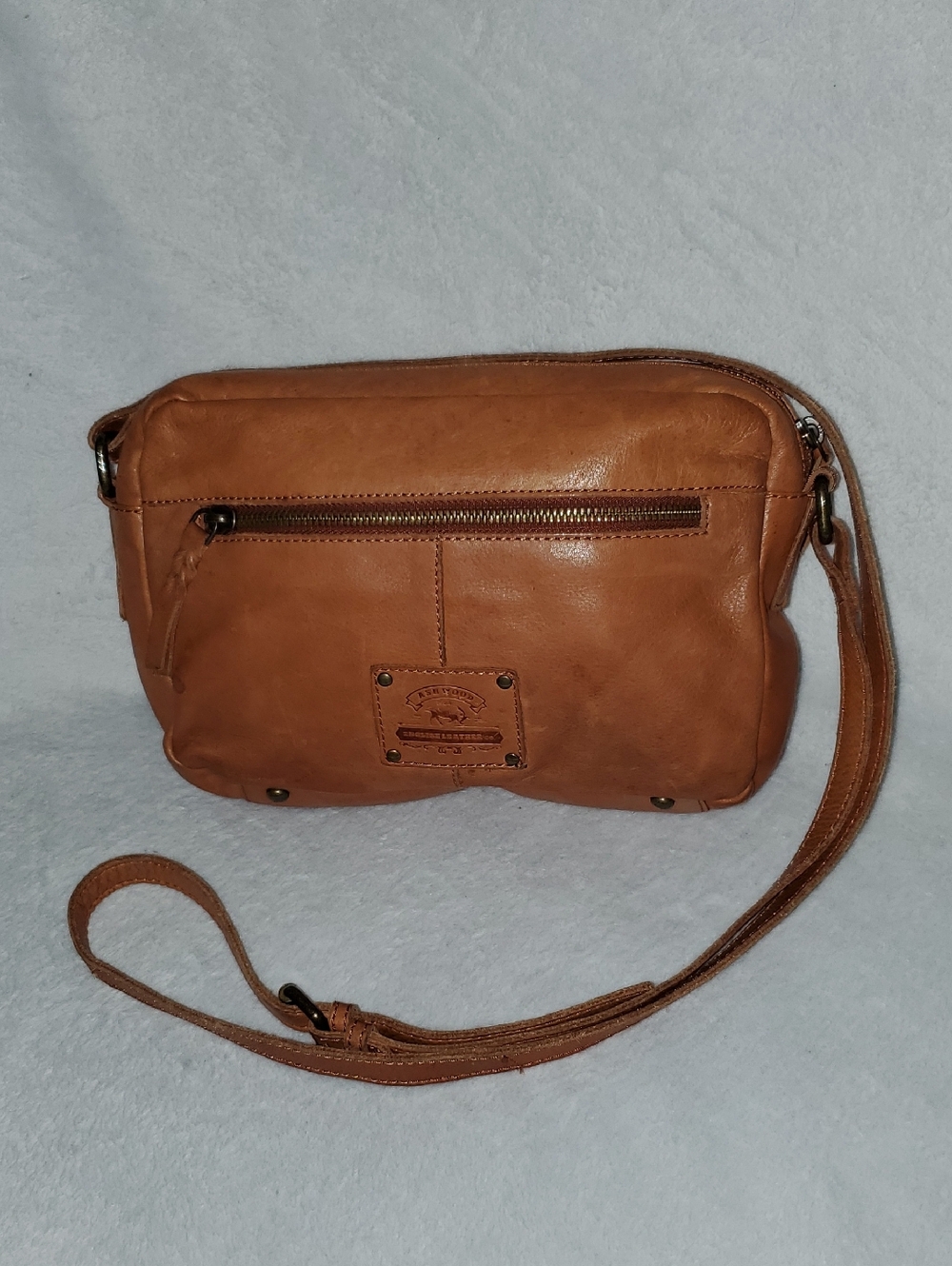 Ashwood Leather Studded Pockets Crossbody Bag - Picture 2 of 16